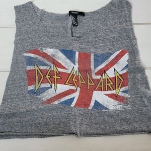 Def Leppard Soft Spun Cotton Crop Tank